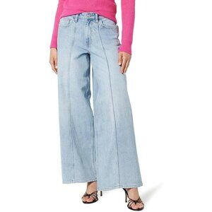 NWT The‎ Drop Jeans Frida Relaxed-Fit Wide Leg Light Indigo Stretch Size 29